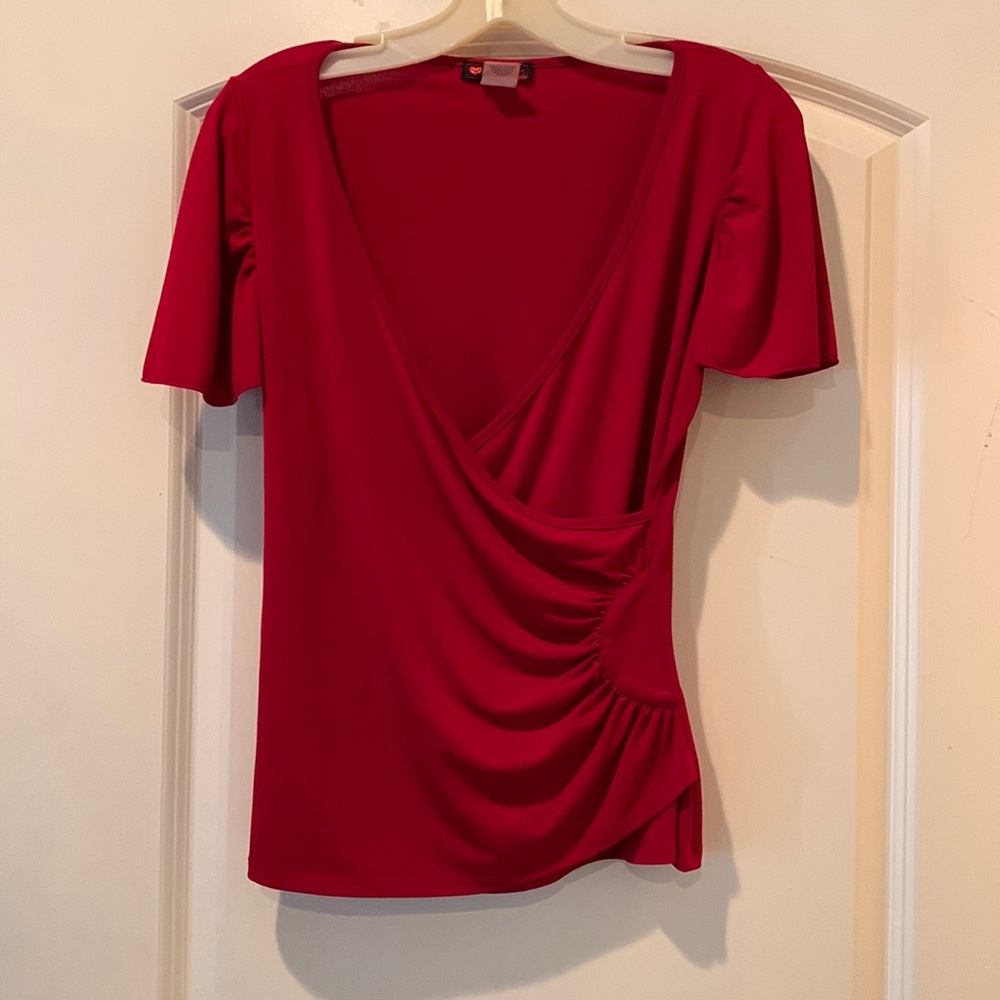 Red dress blouse